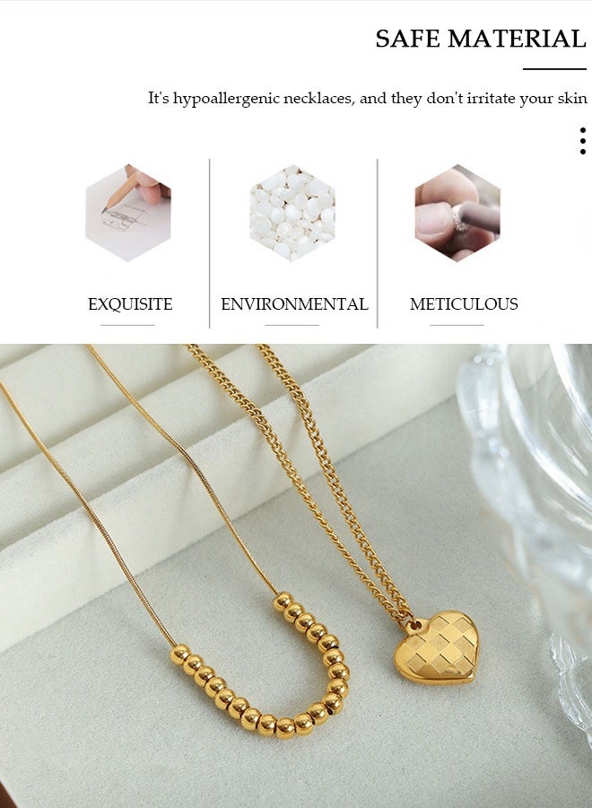 DUNISO Layering Necklace for Women's, Light Luxury Temperament Simple Pendant Jewelry, Stylish Minimalist Design Necklaces, Adjustable Choker, No-Fading & Comfortable Wear, Simple Dainty Jewelry for Women - Image 3