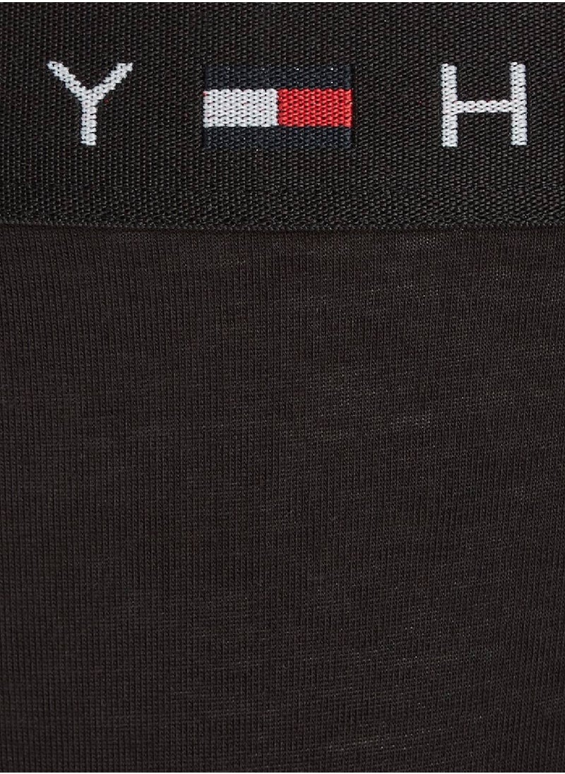 TOMMY HILFIGER Women's Original Logo Waistband Thong Underwear Bottoms, Black  - Image 5