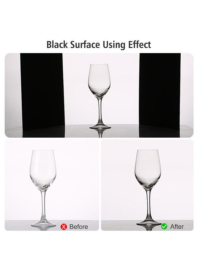 3-in-1 Photography Cardboard Paperboard Folding Photography Reflector Diffuser Board (Black + White + Silver) for Still Life Product Food Photo Shooting, A3 Size  - Image 4