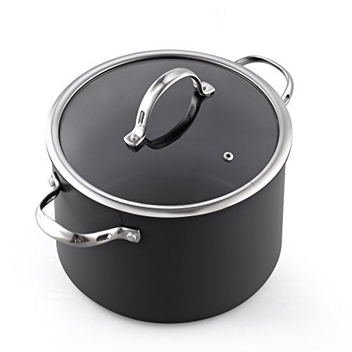 Cooks Standard وعاء طهي كوكستاندارد مع غطاء زجاجي، 8-كوارت، كلاسيكي، مصقول غير لاصق، أسود - Image 5