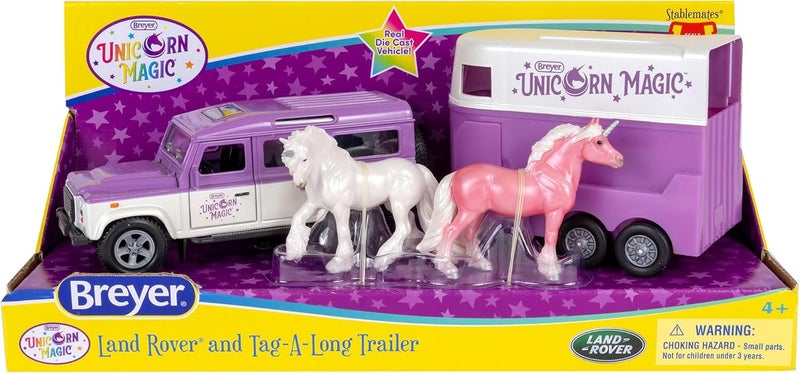 Breyer خيول بريير ستابل ميتس سحر اليونيكورن لاند روفر مقطورة تاغالونج تماثيل الخيول نموذج BSM10250 - Image 3