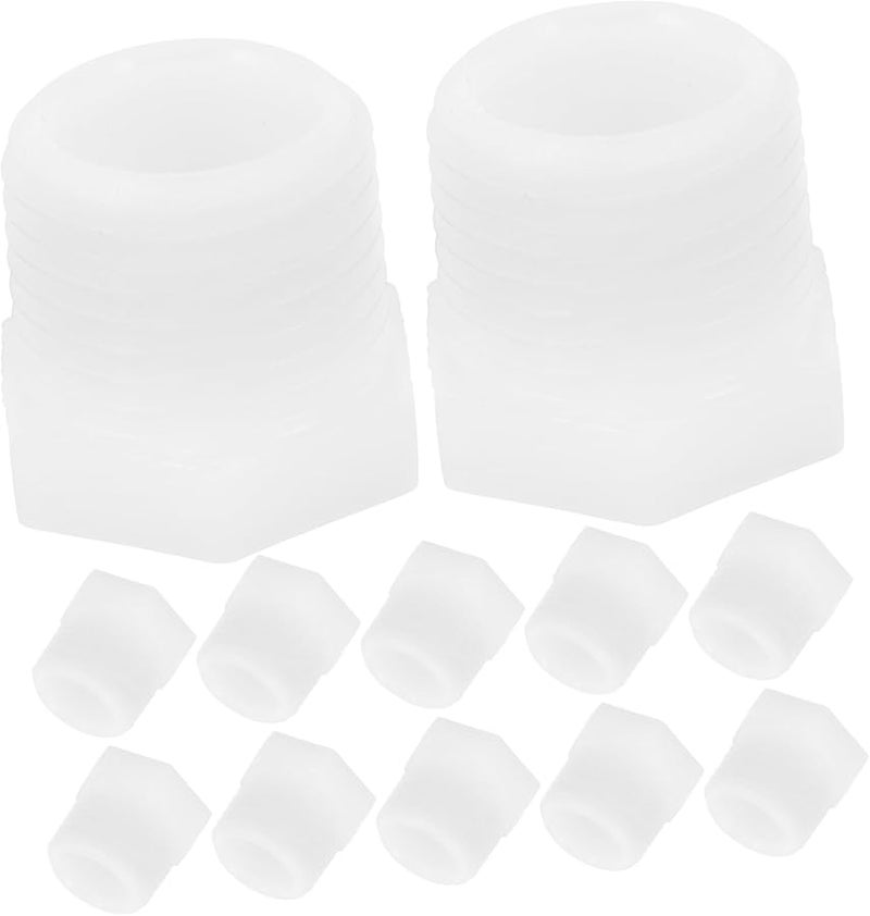 طقم سدادات تصريف سخان المياه 12 قطعة أدوات استبدال مرنة باللون الأبيض - Image 1