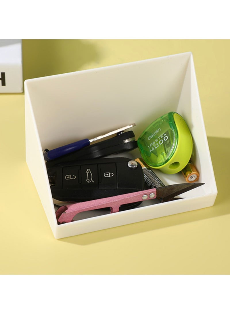 Stickable Storage Box Living room Single-Layer Rack Multifunctional Punch-free Simple Desktop Oblique Storage Box - Image 4