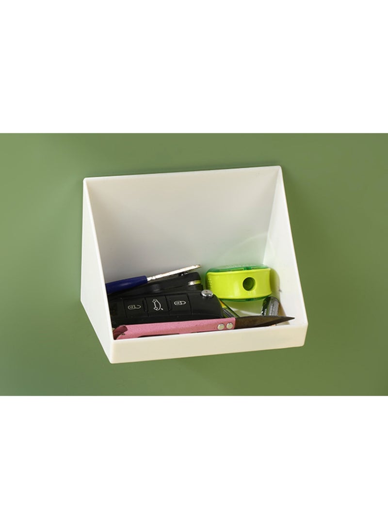 Stickable Storage Box Living room Single-Layer Rack Multifunctional Punch-free Simple Desktop Oblique Storage Box - Image 5