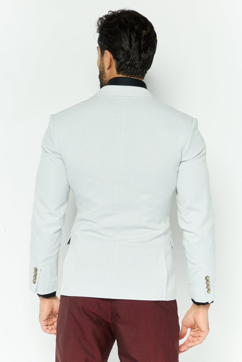 Asos Design Men Slim Fit Solid Formal Blazer, Light Grey - Image 4