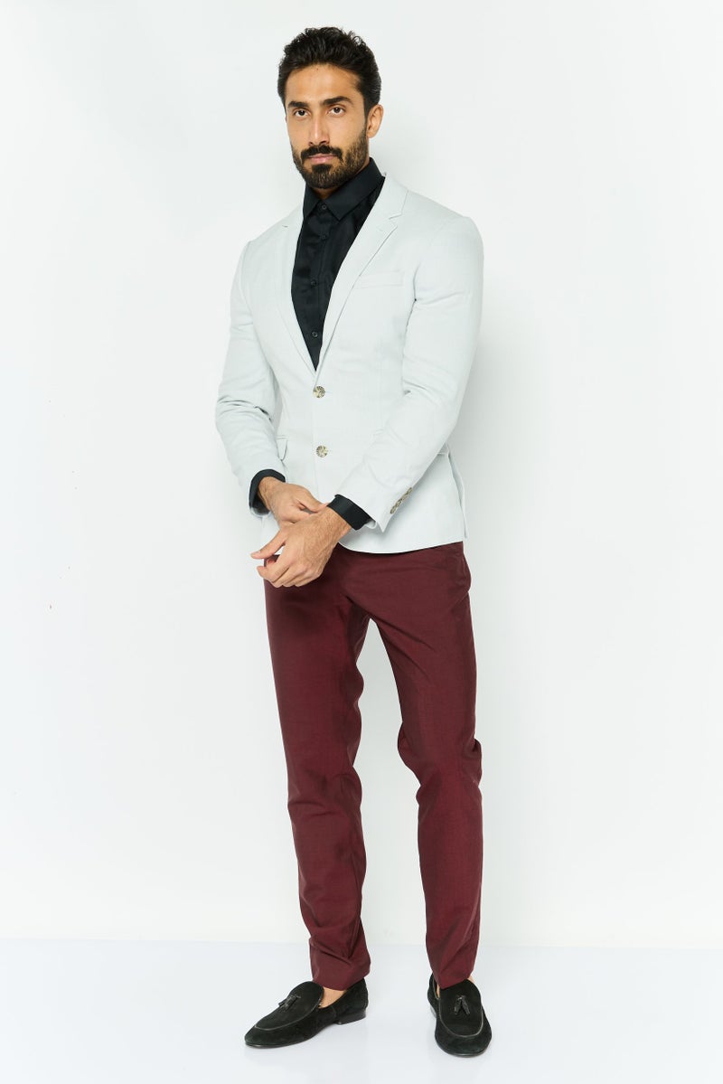 Asos Design Men Slim Fit Solid Formal Blazer, Light Grey - Image 2