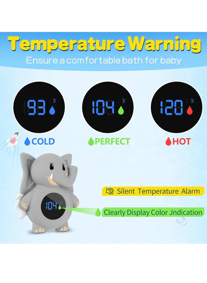Generic - Baby Bath Thermometer, with LED Display and Temperature Warning,Kids' Bathroom Safety Products,Bath Thermometer for Infants, Newborn Bath Safety Toy Thermometer (Elephant) - Image 1