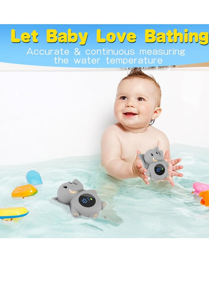 Generic - Baby Bath Thermometer, with LED Display and Temperature Warning,Kids' Bathroom Safety Products,Bath Thermometer for Infants, Newborn Bath Safety Toy Thermometer (Elephant) - Image 1