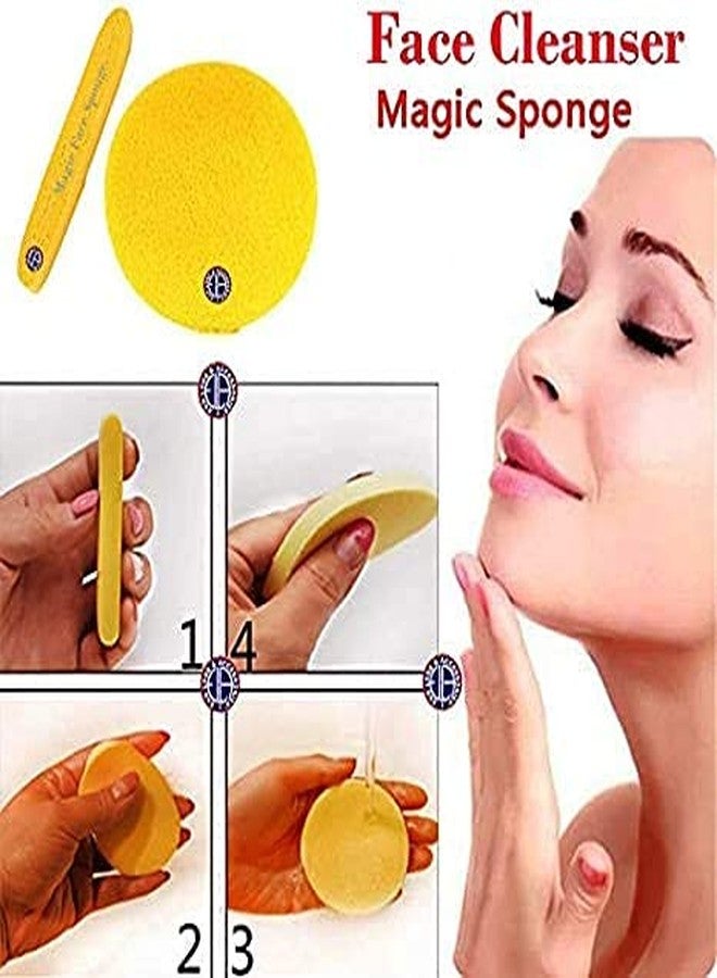 CELLEBII® Multifunctional Magic Facial Cleaning Wash Puff Sponge 12 Sticks Face Cleansing Pad Soft, Multicolor - Image 3