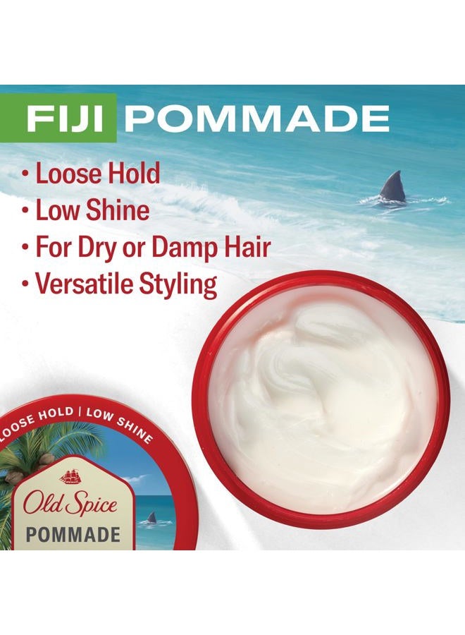 Old Spice Hair Styling Fiji Pomade for Men Flexible Hold Low Shine, 2.22 oz - Image 2