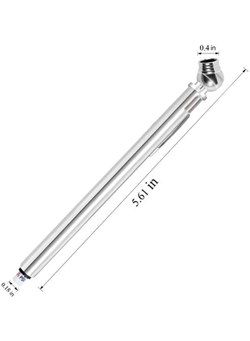 50 Psi Pencil Tire Pressure Gauges 2 Pack Ntegrated Deflator Valve Chuck and Abs Indicator Bar - Image 4