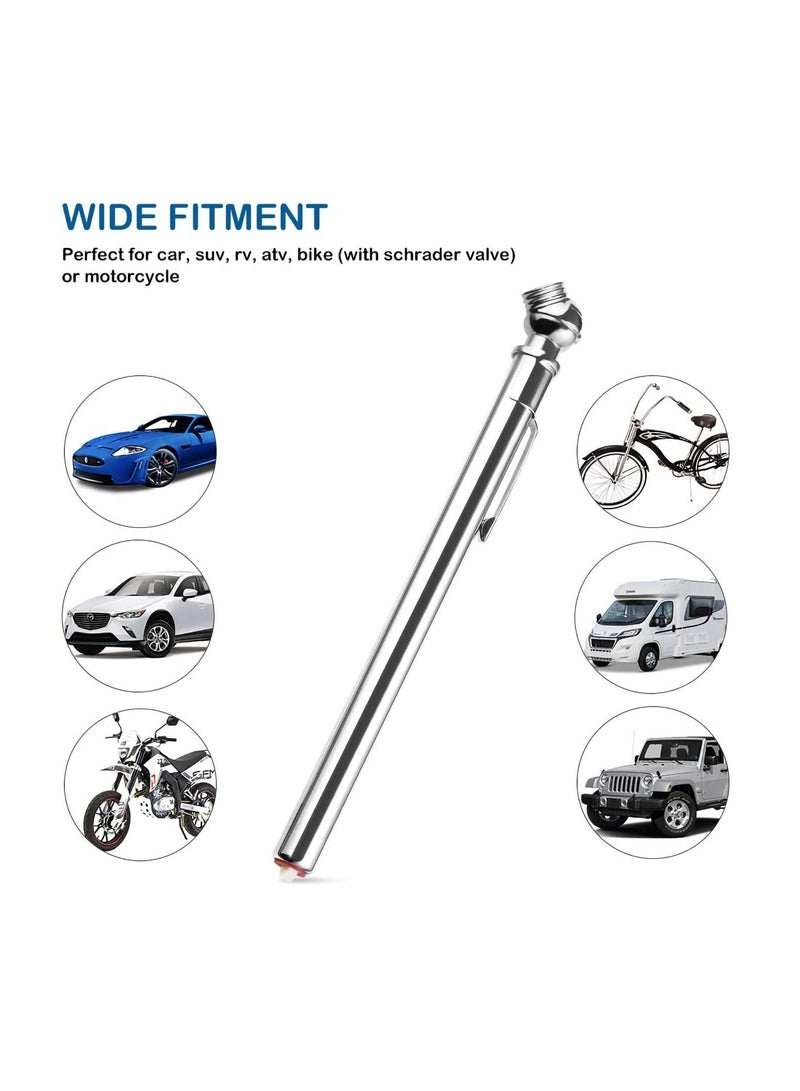 50 Psi Pencil Tire Pressure Gauges 2 Pack Ntegrated Deflator Valve Chuck and Abs Indicator Bar - Image 5