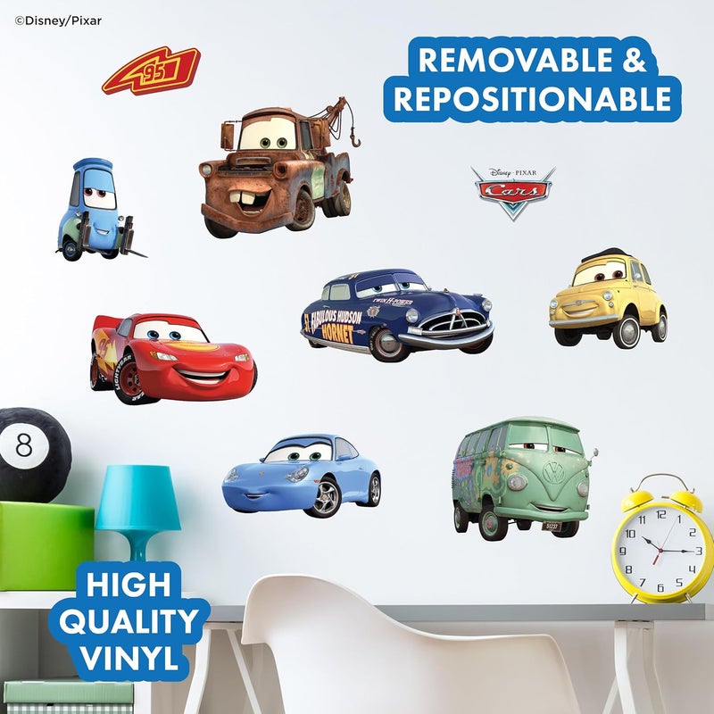 WALL PALZ Disney Pixar Cars Wall Decals  Lightning McQueen  Friends Vinyl Stickers for Bathroom Nursery Bedroom Decor  Peel and Stick Room Decorations - Image 2