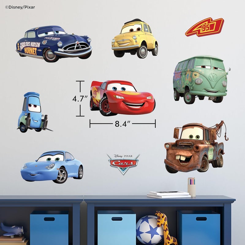 WALL PALZ Disney Pixar Cars Wall Decals  Lightning McQueen  Friends Vinyl Stickers for Bathroom Nursery Bedroom Decor  Peel and Stick Room Decorations - Image 5