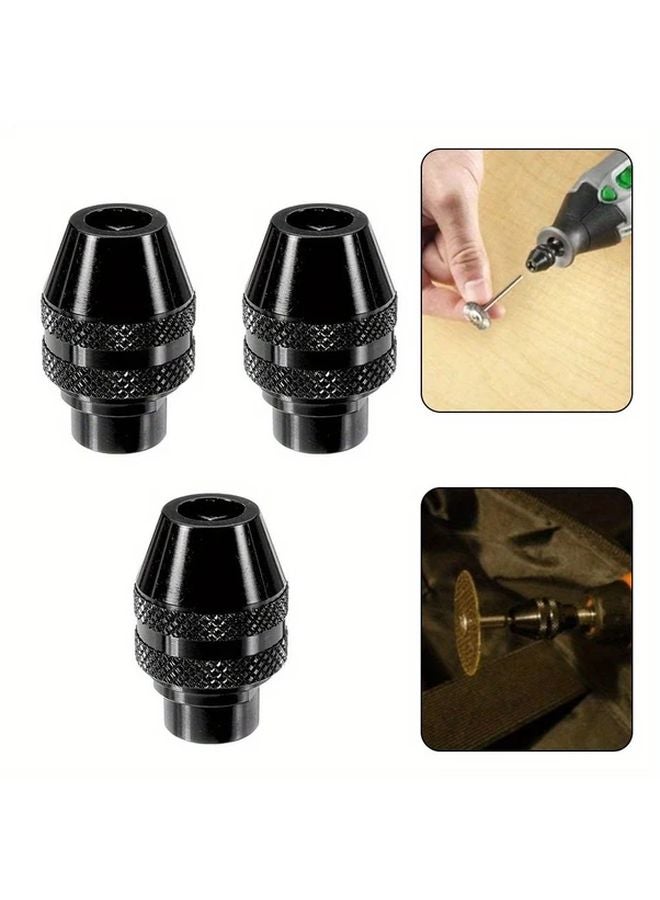 3Pcs Multi Keyless Drill Chuck 0 8 3 2mm For Dremel 3000 4000 Rotary Tools - Image 3