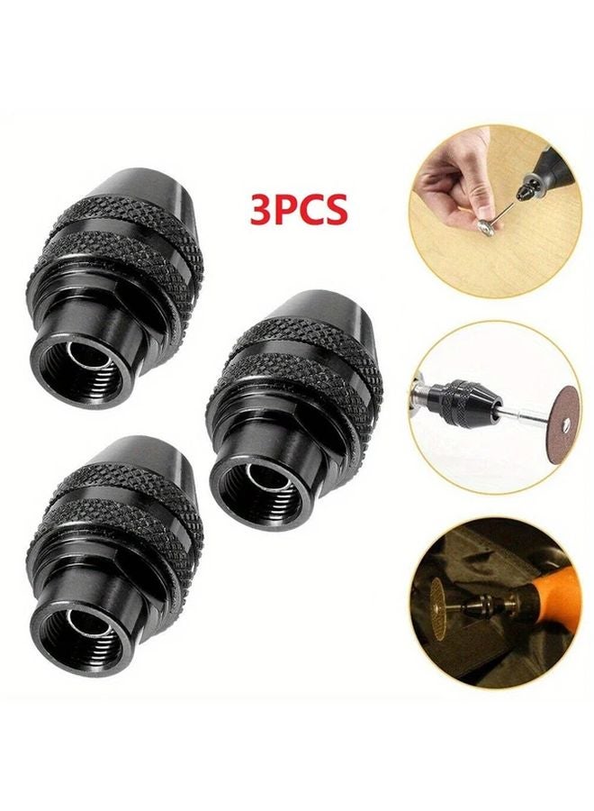 3Pcs Multi Keyless Drill Chuck 0 8 3 2mm For Dremel 3000 4000 Rotary Tools - Image 2