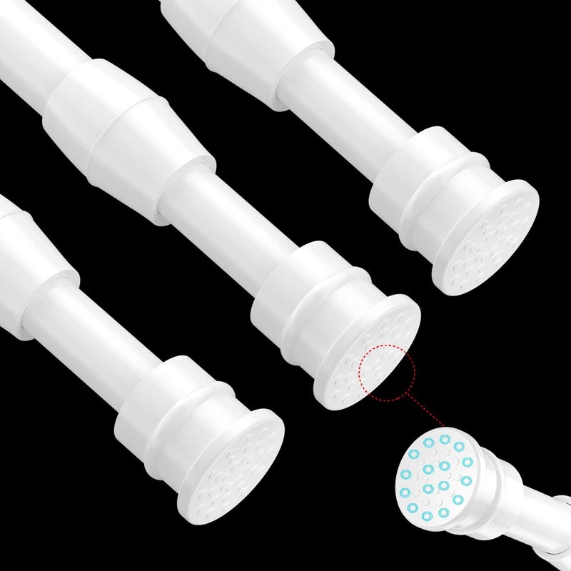 AIZESI Spring Tension Curtain Rods Short Tension Rod (White,18" to 27"-3Pcs) - Image 1