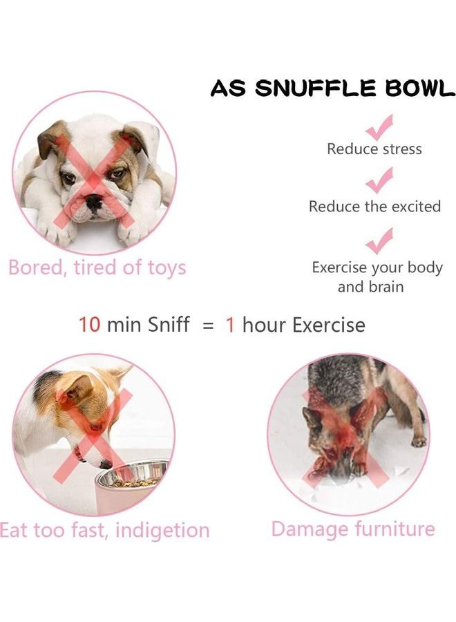 Slow Feeding Mat for Dogs Pet Snuffle Training Pad Pink/Brown 48cm - Image 4