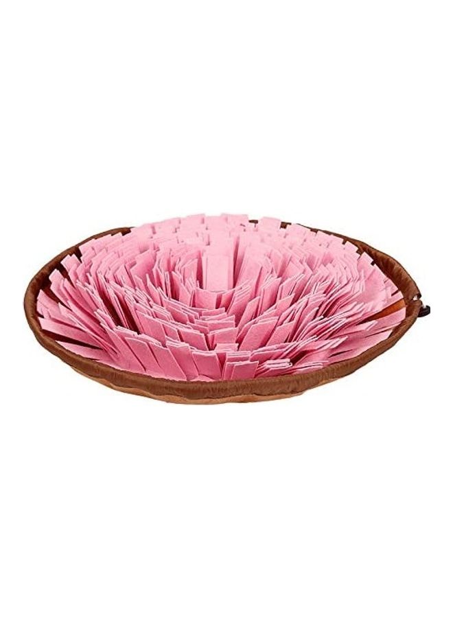 Slow Feeding Mat for Dogs Pet Snuffle Training Pad Pink/Brown 48cm - Image 1