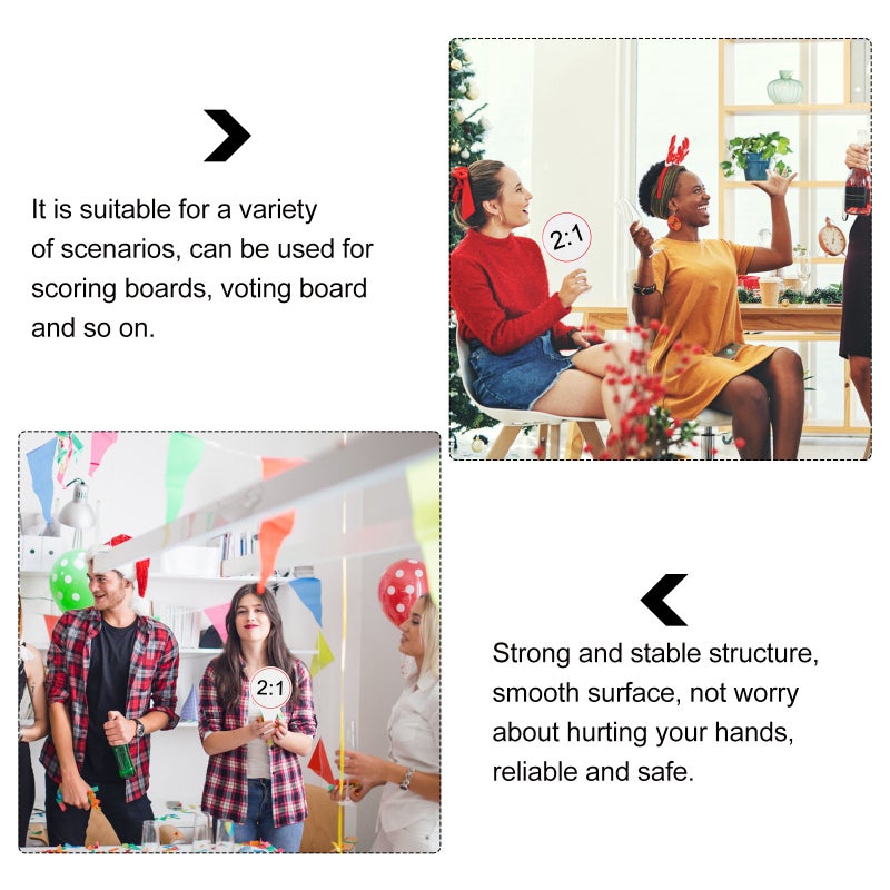 Erasable Handheld Whiteboard for Scoring and Voting, Durable with Comfort Grip - Image 3