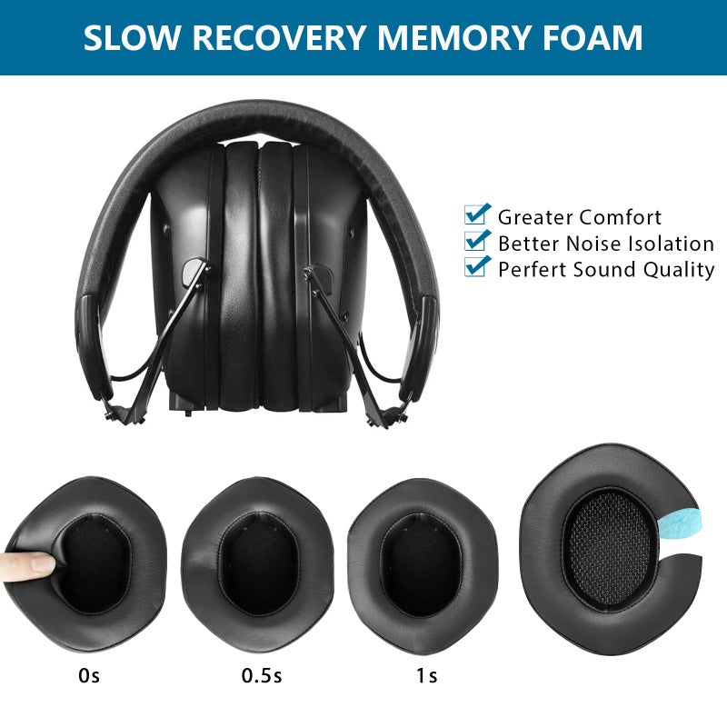 G GVOEARS وسادات أذن GVOEARS بديلة لسماعات V-Moda Crossfade 3 Wireless Crossfade M-100 Master Crossfade 2 Wireless Crossfade Wireless Crossfade M-100 Crossfade LP2 / LP، مع جلد بروتين ورغوة ذاكرة - Image 4