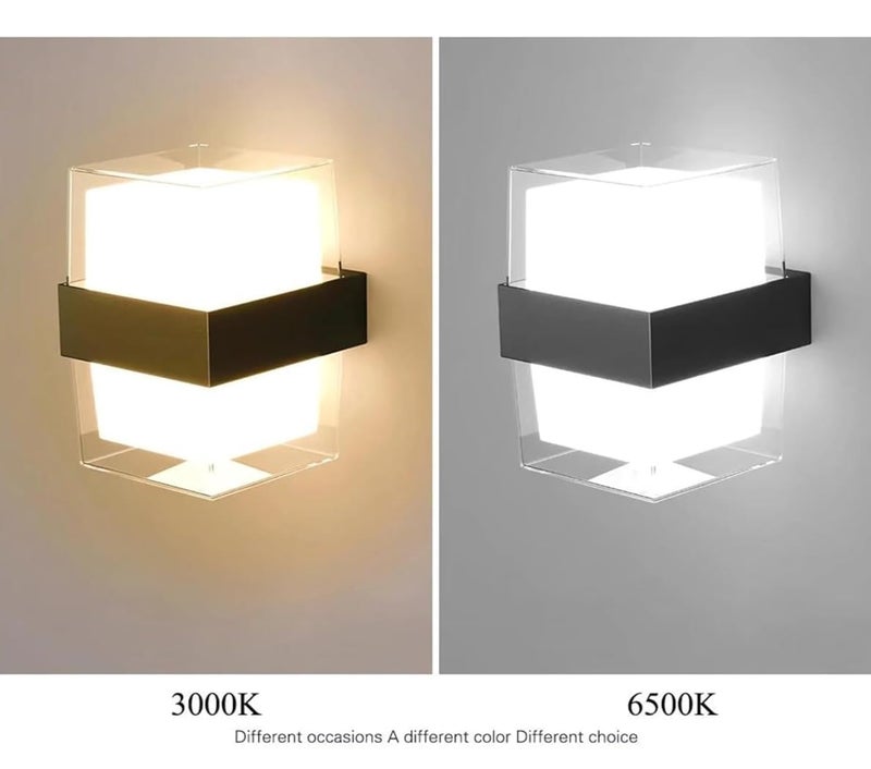 LIODOR 10W Up & Down Outdoor Wall Lamp (Pack of 2) | Waterproof Warm White Wallchiere Lights | PC Body | Modern Exterior Lighting for Balcony, Garden, Home Entrance - Image 5
