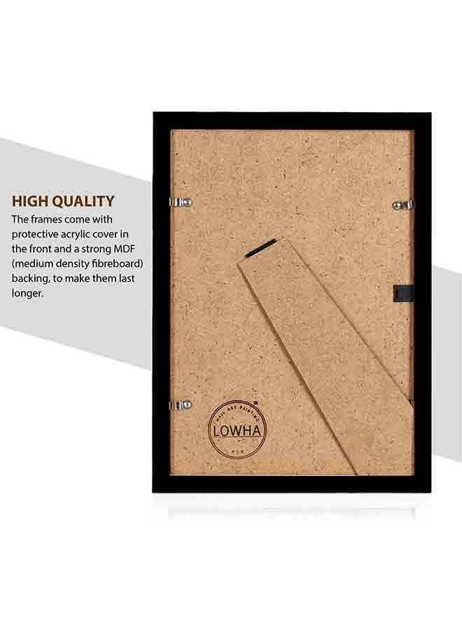 LOWHA Wall Art Painting With Frame Black/Grey - Image 4