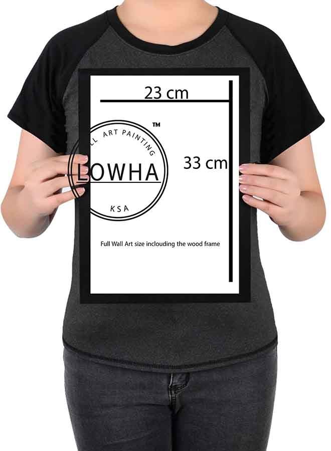 LOWHA Wall Art Painting With Frame Black/Grey - Image 3