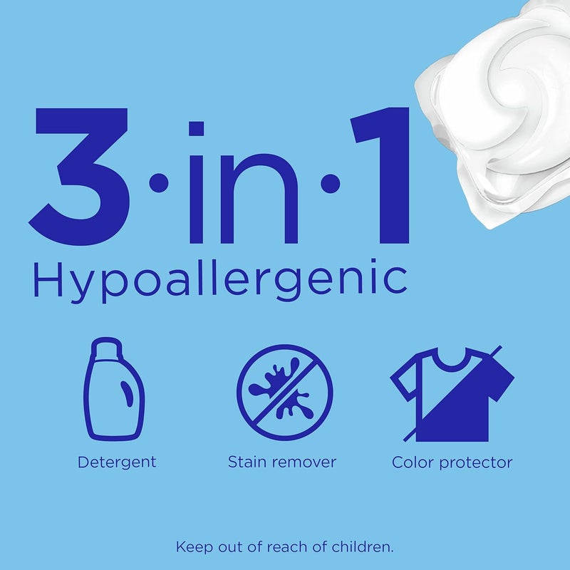 Tide Pods Liquid Detergent Pacs, Free & Gentle, 42 Count (Pack of 4) (Packaging May Vary) - Image 5