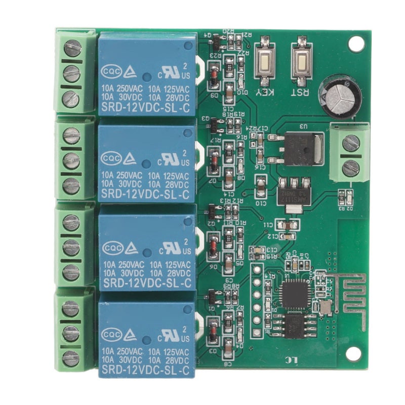 songle 4 Channel Relay Module: ESP8266 Chip - Wireless Control 100m Transmission Distance, 2 Working Modes, Power Off Memory, Long Service Life for Smart Home Automation - Image 2