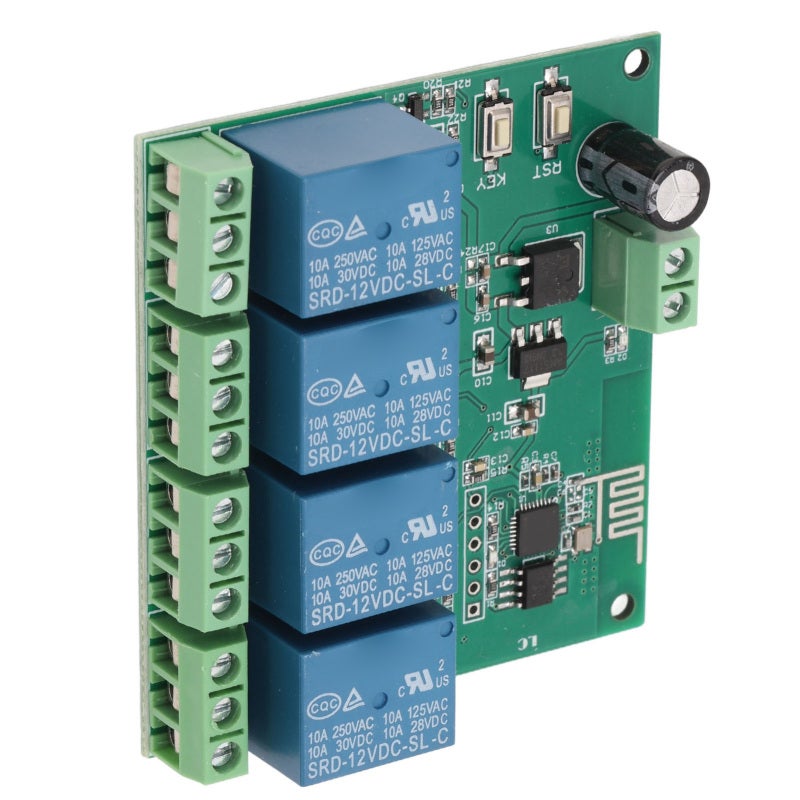 songle 4 Channel Relay Module: ESP8266 Chip - Wireless Control 100m Transmission Distance, 2 Working Modes, Power Off Memory, Long Service Life for Smart Home Automation - Image 3