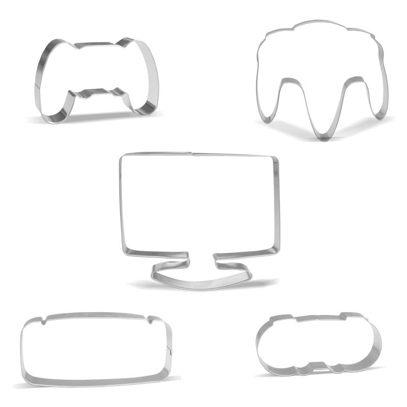 Game Cookie Cutter Set 5 Piece Stainless Steel