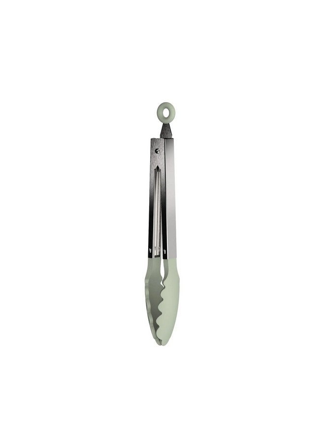 Berghoff Leo Balance Silicone and Stainless Steel Serving Tongs Silver and Green 27 cm 3950566 - Image 1