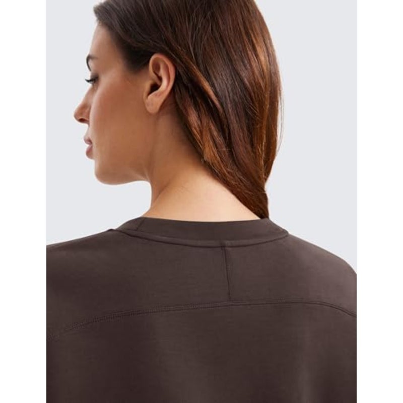 Womens SoftAura Crewneck Sweatshirt Long Sleeve Workout Casual Pullover Tops Basic Fall Sweatshirts - Image 4