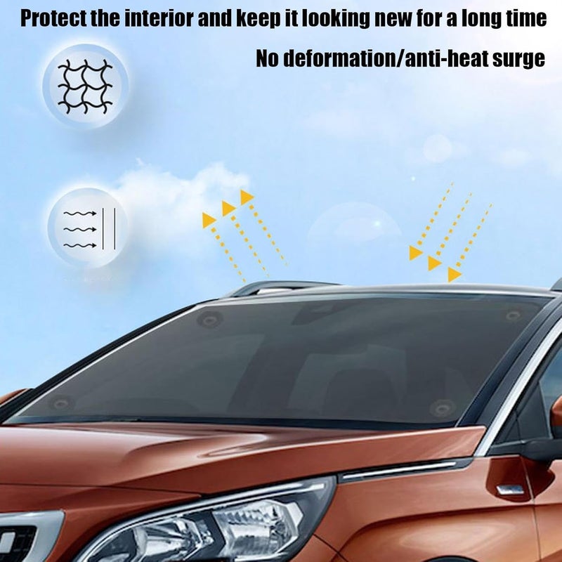 KASTWAVE Car Windshield Sun Shade, Truck Roller Blinds Window Shield, Truck Roller Blinds Front Window Sun Shade | Long Lasting Retractable Car Window Screen, Adjustable Sun Visor Protector for Car SUV - Image 3