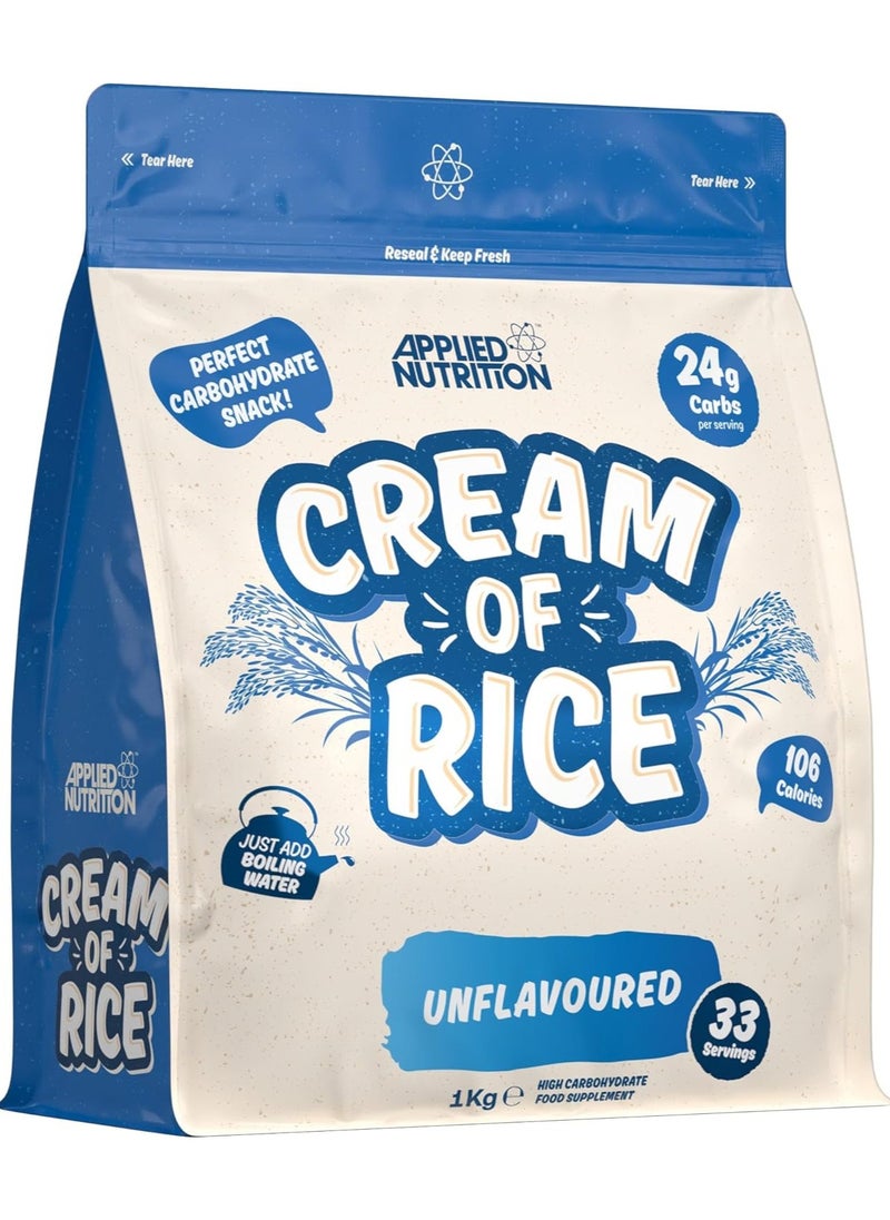 Applied Nutrition Cream of Rice High Carbohydrate Cream of Rice Supplement Unflavoured 1 kg  - Image 1