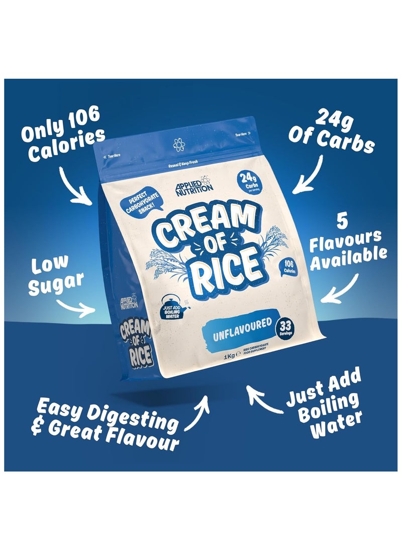 Applied Nutrition Cream of Rice High Carbohydrate Cream of Rice Supplement Unflavoured 1 kg  - Image 3