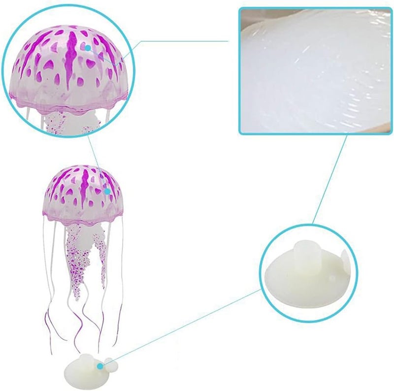 Blue Glowing Jellyfish Aquarium Decorations Fluorescent Fish Tank Ornaments - Image 3