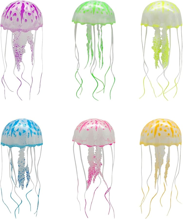 Blue Glowing Jellyfish Aquarium Decorations Fluorescent Fish Tank Ornaments - Image 4