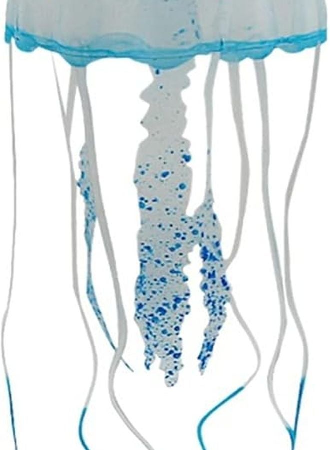Blue Glowing Jellyfish Aquarium Decorations Fluorescent Fish Tank Ornaments - Image 1
