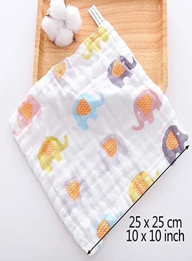 ZILDERO Pack of 6 Baby Face Towel Baby Burp Cloth Muslin Washcloth Natural Handkerchief Reusable Wipes Wash Mitts Organic Face Towels for Newborn Baby Sensitive Skin (25 x 25 CM) - Image 5
