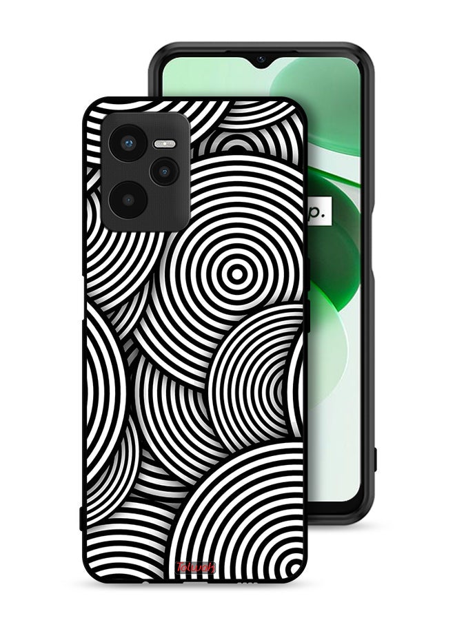 Tolwak Realme C35 Protective Case Cover Circles Illusion Pattern - Image 1