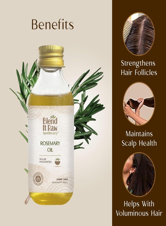 Blend It Raw Apothecary مزيج من زيوت إكليل الجبل وجوز الهند والخروع من بليند إت رو أبوتيكاري، ١٠٠ مل لكل منها | مستخلص إكليل الجبل وفيتامين هـ | نقي ١٠٠٪، خالٍ من البارابين والكبريتات | زيت جوز هند بكر معصور على البارد | سهل الاستخدام - Image 5