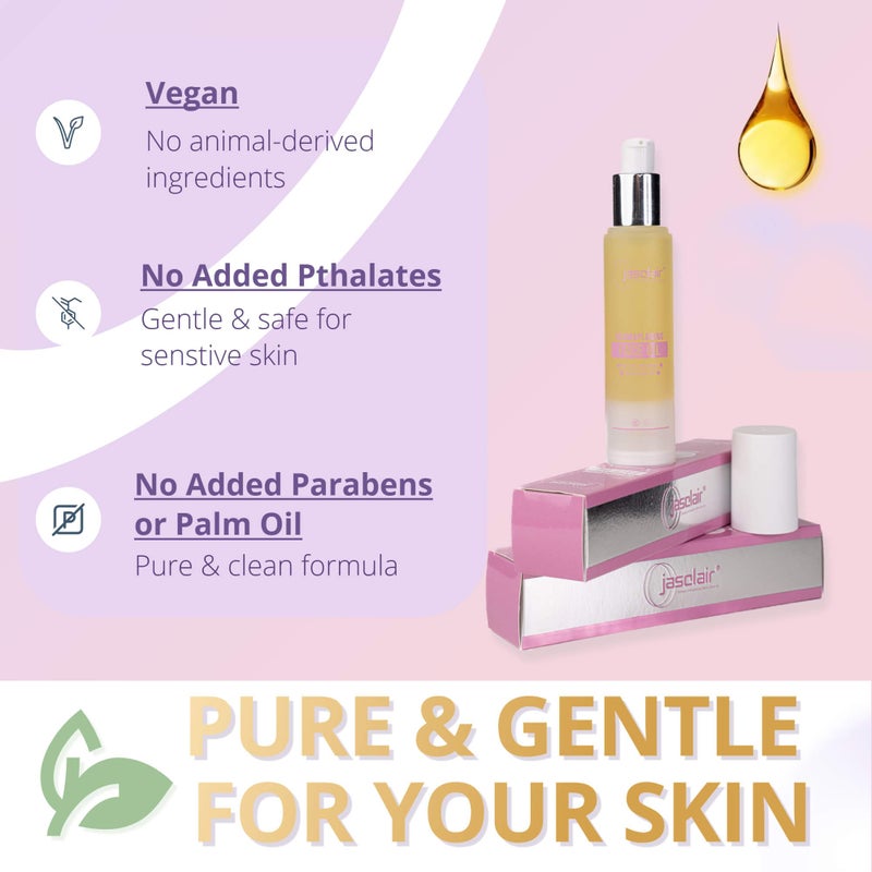 Jasclair Dermaplaning Oil for Women (1.7 Fl Oz) | Pre & Post Shave Oil for Smooth Glide & Skin Protection | Use with Dermaplane Razor for Peach Fuzz | Unscented & Natural - Image 5