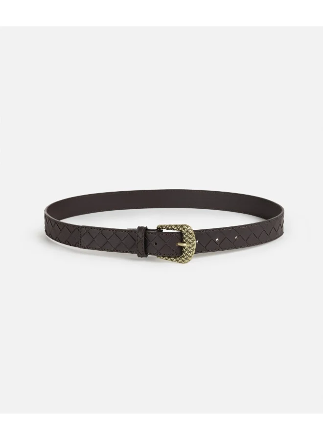إبيكيول Textured Belt With Buckle