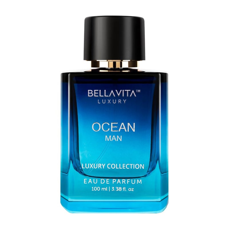 Bella Vita Luxury BellaVita Luxury OCEAN Eau de Perfume for Men (100ml) | Fresh Aquatic Fragrance | Notes: Aqueous, Bergamot, Orchid & Jasmine | Masculine Aromatic Fragrance | Mens Parfum Gift - Image 1