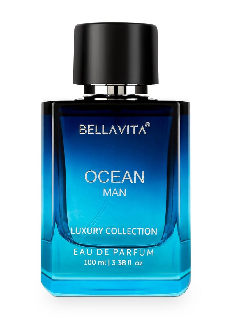Bella Vita - OCEAN Eau De Parfum for Men (3.48 fl. oz.) | Aquatic Perfume for Men | Notes: Aqueous, Fresh, Orchid, Floral | Family: Citrus, Marine, Woody | Vegan & cruelty free - Image 1