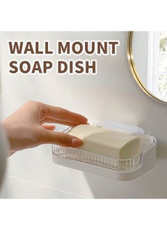 Generic Double Layer No-Punch Soap Rack, Wall-Mounted Soap Tray With drain hole，Traceless Adhesive Soap Holder,Easy Installation ,Bathroom Kitchen Soap Dish,For Shower, Bathroom,  Kitchen  - Image 3