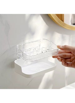 Generic Double Layer No-Punch Soap Rack, Wall-Mounted Soap Tray With drain hole，Traceless Adhesive Soap Holder,Easy Installation ,Bathroom Kitchen Soap Dish,For Shower, Bathroom,  Kitchen  - Image 2