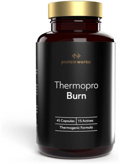 THE PROTEIN WORKS Thermopro Burn Tablets Preworkout Supplement With Caffeine Reduces Tiredness And Fatigue 45 Capsules  - Image 1